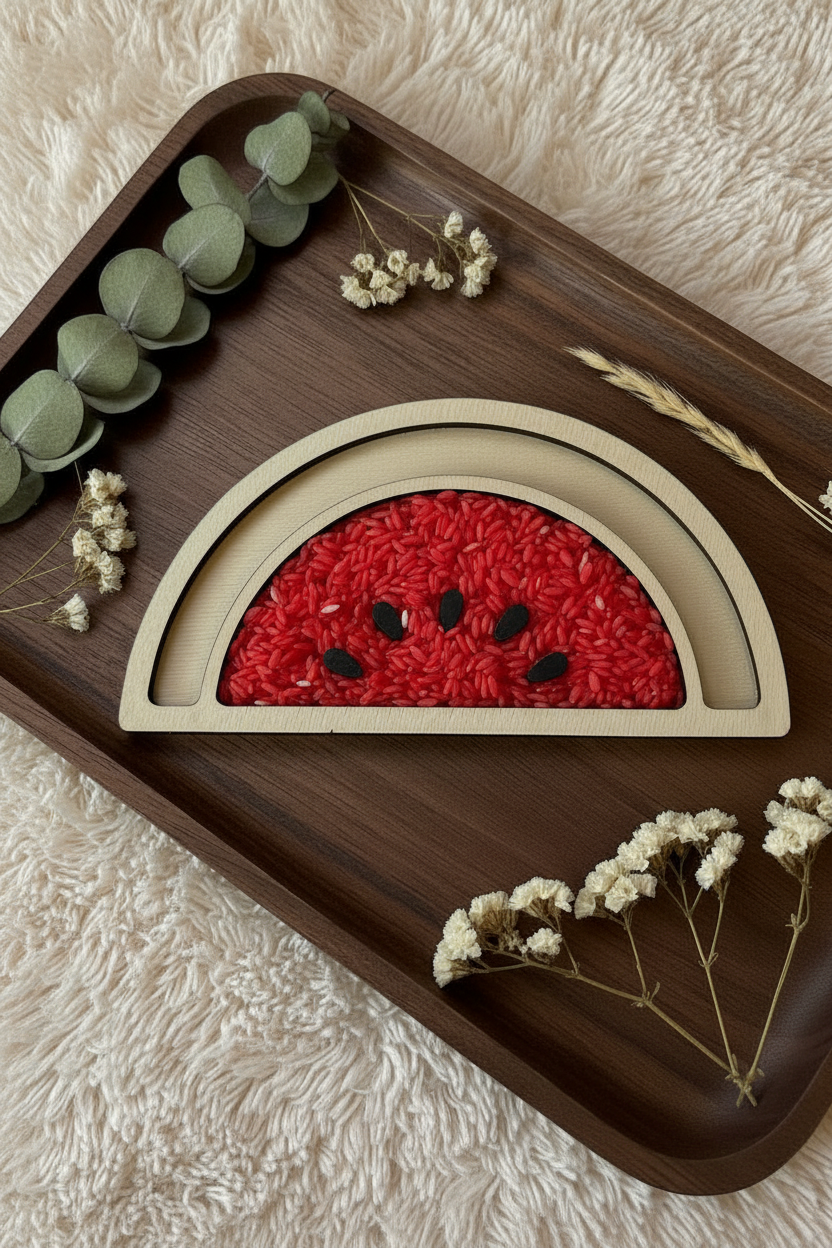 Fruits Theme Wooden Props for Sensory Bin - Crafted in Canada