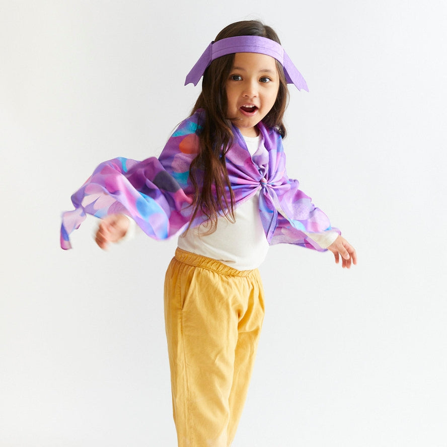 Purple Dinosaur Playsilk (35" X 35") by Sarah's Silk
