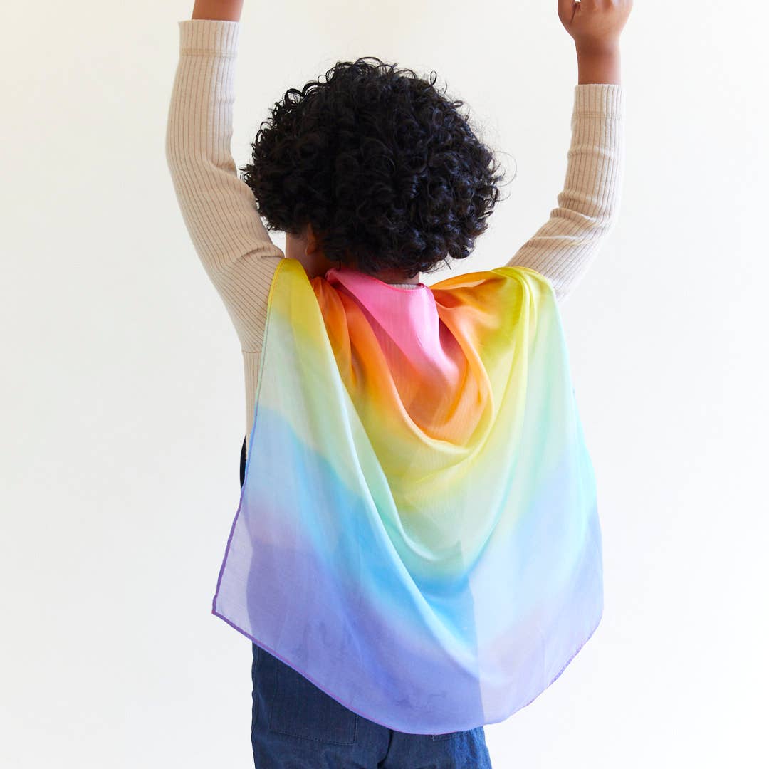 Mini Enchanted RAINBOW Playsilks  (21" x 21") by Sarah's Silk
