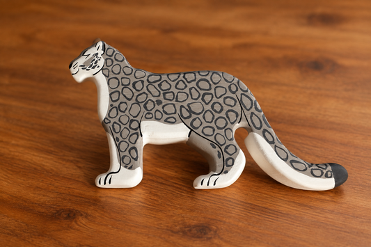 Wooden Snow Leopard Toy