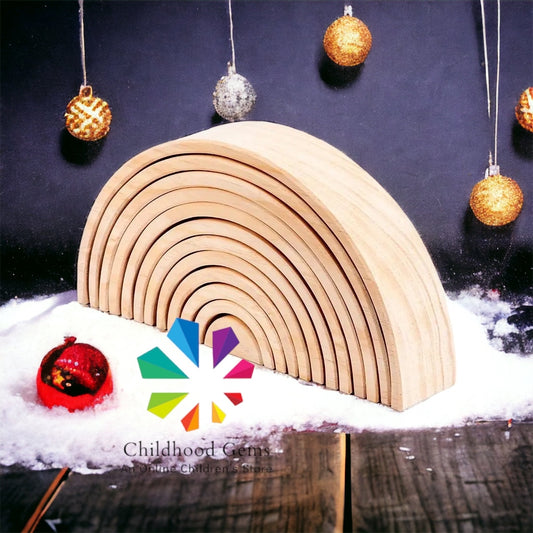 Large Natural Colour Wooden Stacker