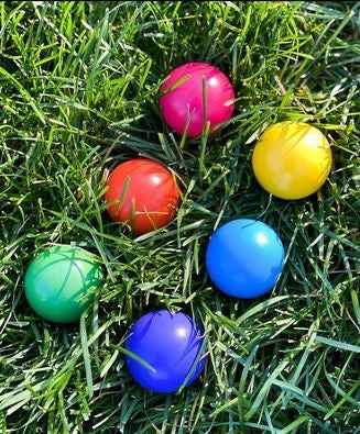 Brand New 6 Pcs Wooden Balls in Rainbow Colors Diameter 1.8”