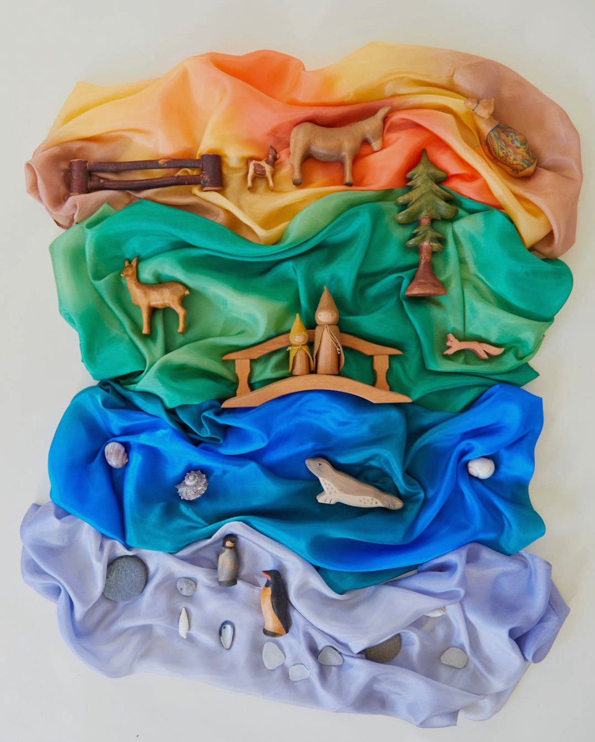 Earth Playsilks OCEAN (35"X35") by Sarah's Silk