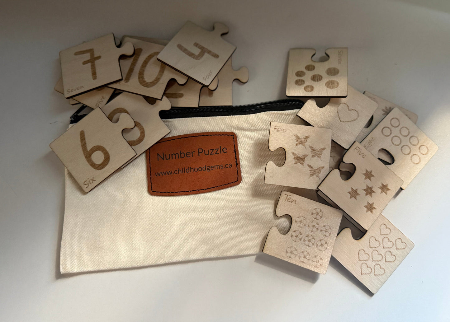 Montessori Wooden Number Matching Puzzle Game | Free Shipping