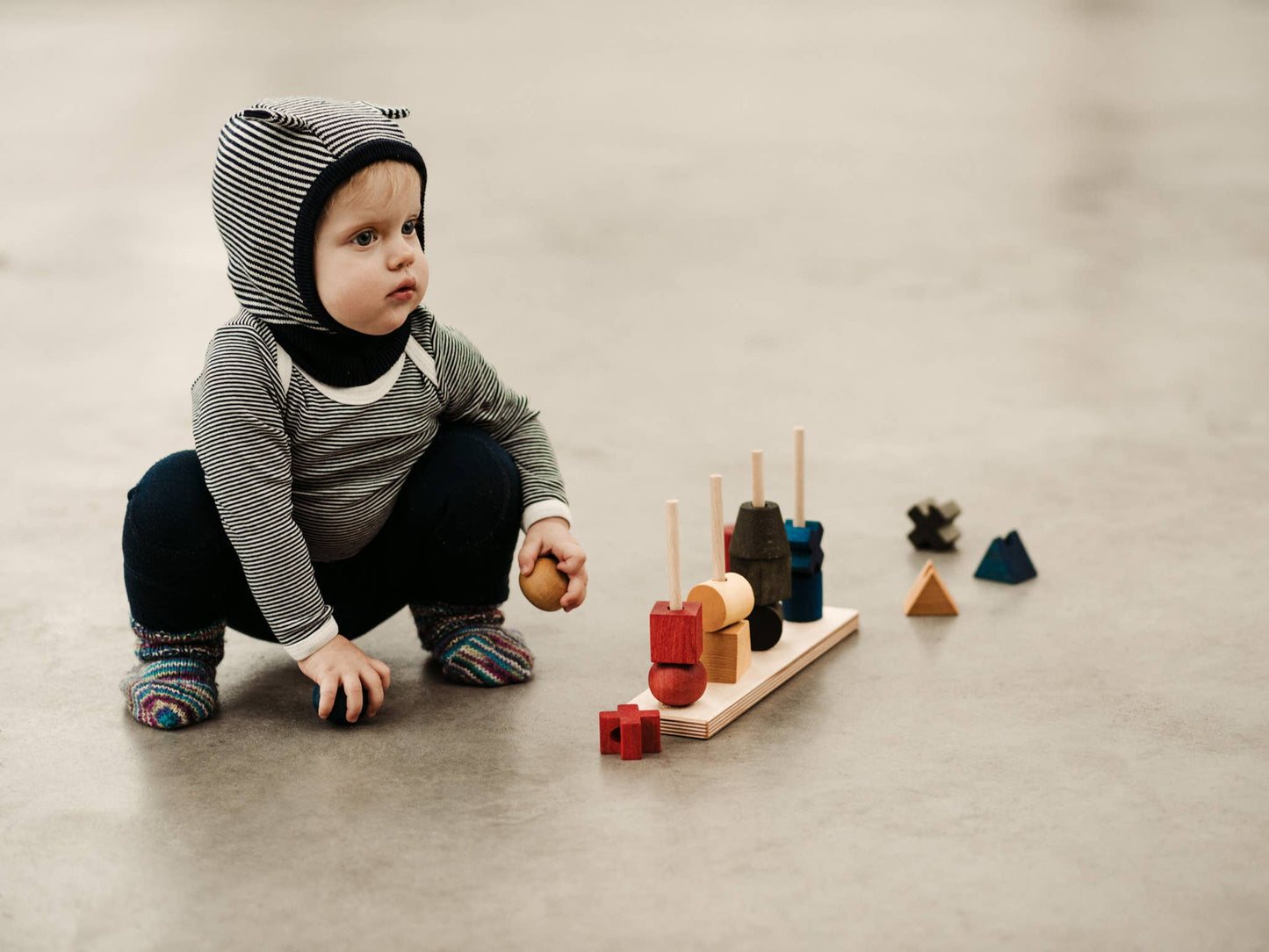 Stacking Montessori Toy XL Rainbow