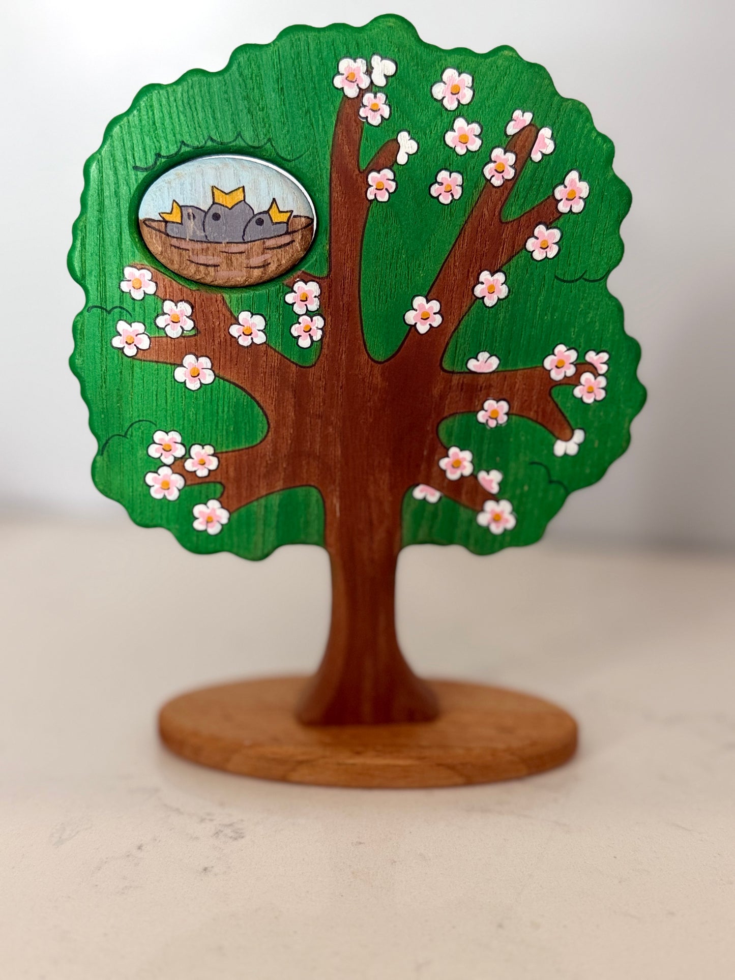 Waldorf Flower Tree 2-sided with birds and flowers