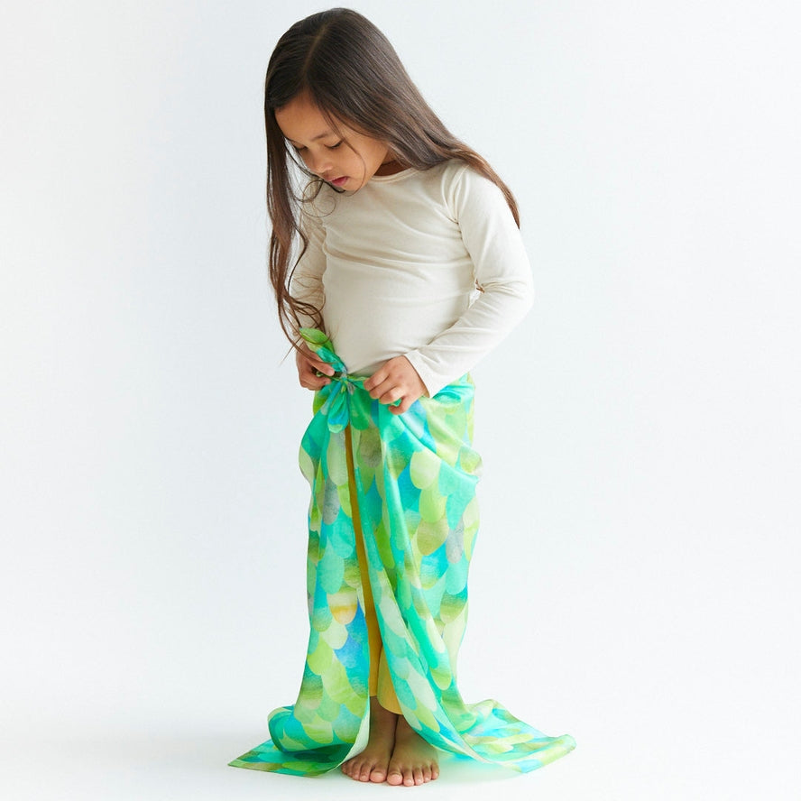 Green Dinosaur Playsilk (35" X 35") by Sarah's Silk