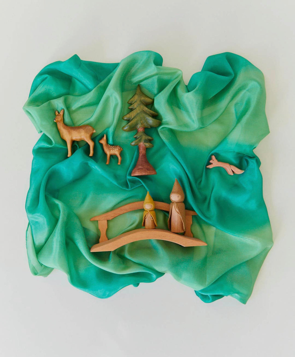 Earth Playsilks FOREST (35"X35")  by Sarah's Silk
