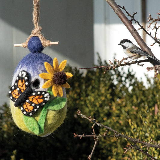 Whimsical Butterfly Garden Birdhouse | Birdnester