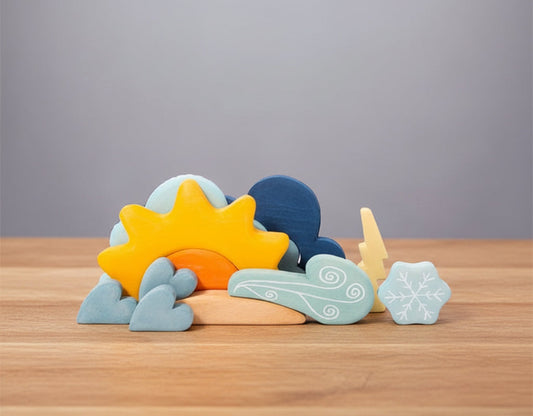 Wooden Weather Building Block Set