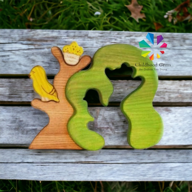 Wooden Tree with Birds Puzzle