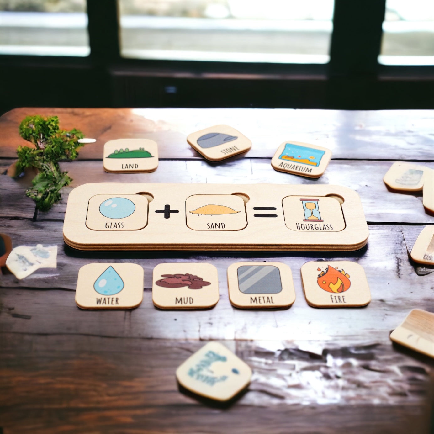 Mineral Elements Educational Wooden Puzzle For Toddlers / Kids