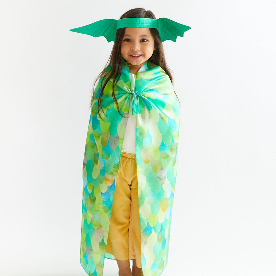 Green Dinosaur Playsilk (35" X 35") by Sarah's Silk