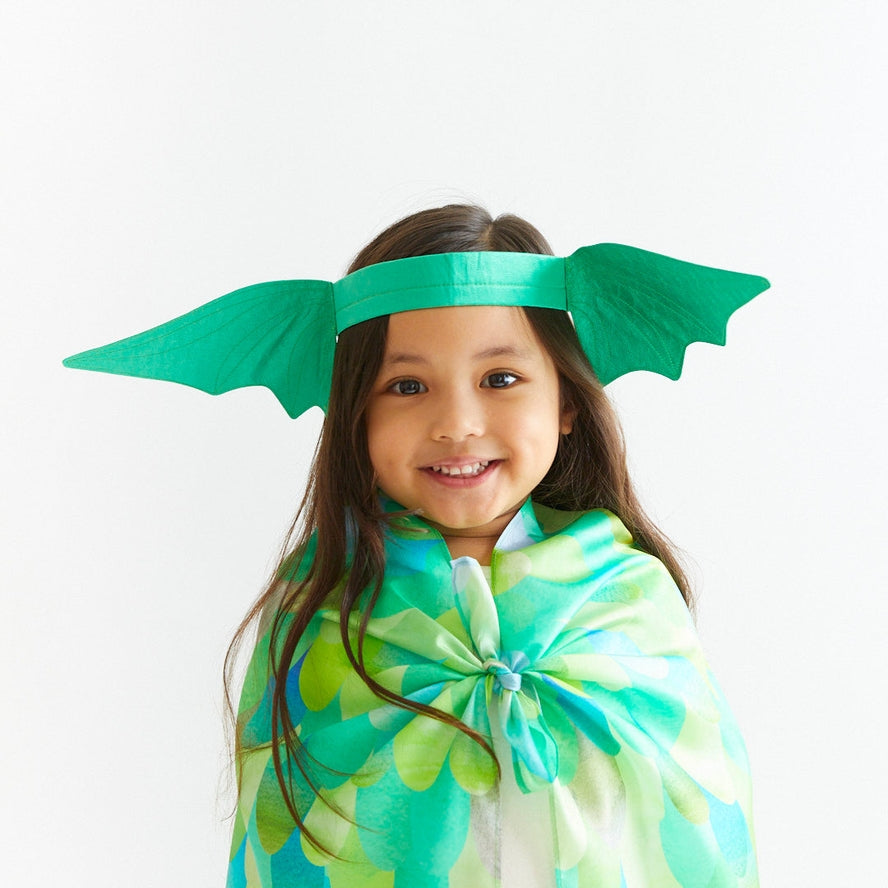 Green Dinosaur Ears Headband by Sarah's Silk