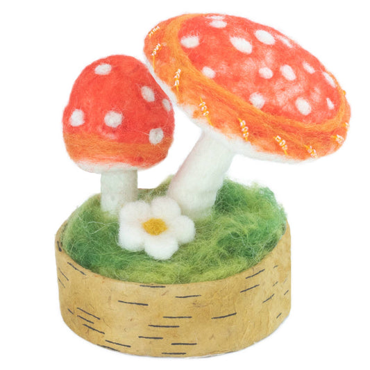 Red Flame Woodland Mushroom