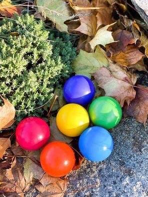Brand New 6 Pcs Wooden Balls in Rainbow Colors Diameter 1.8”