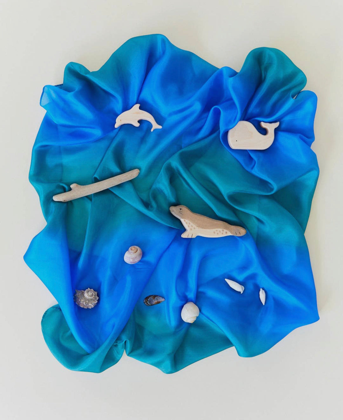 Earth Playsilks OCEAN (35"X35") by Sarah's Silk