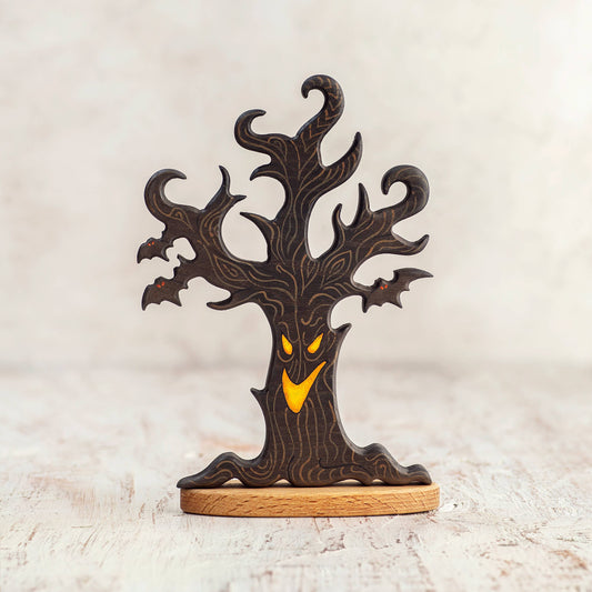 Wooden Halloween Tree Halloween Decor