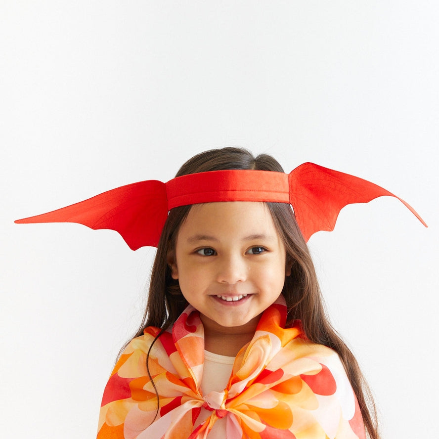 Red Dinosaur Ears Headband by Sarah's Silk