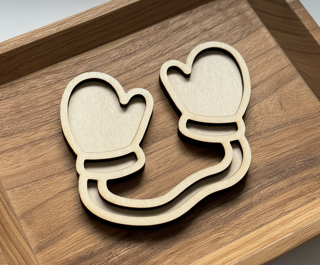 Clothing Theme Wooden Mini Sensory Bin Filler Tray - Crafted in Canada