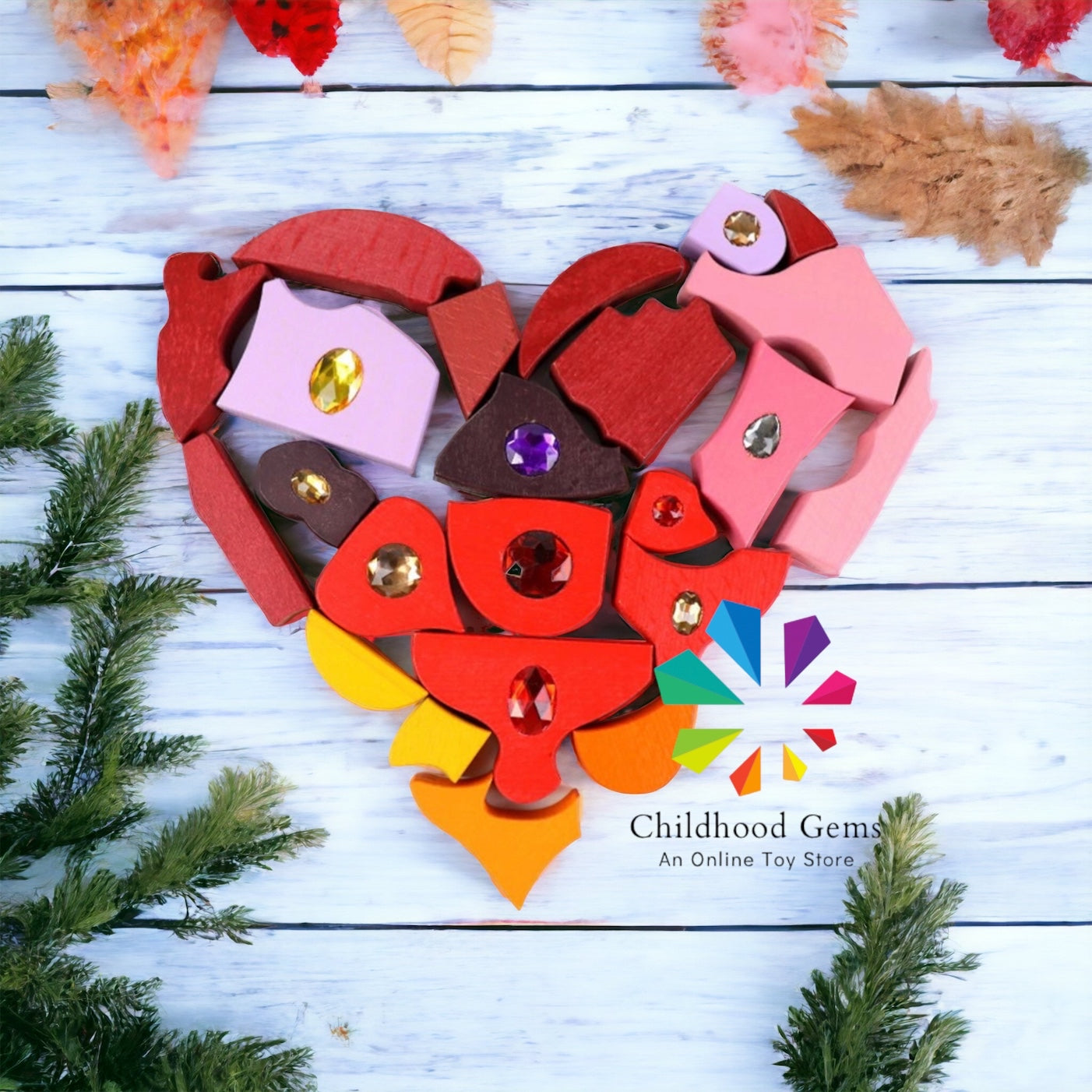 Sparkling Mandala Orient Wooden Blocks