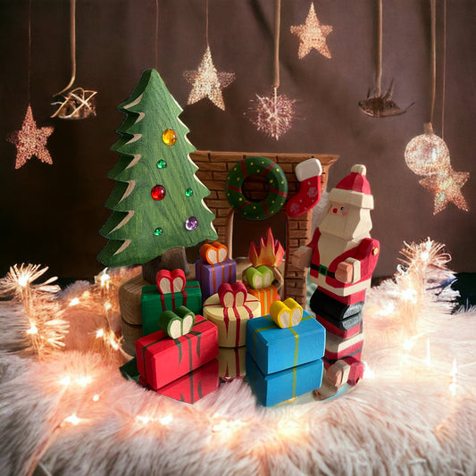 Wooden Christmas Decorative Toy Set (13pcs)