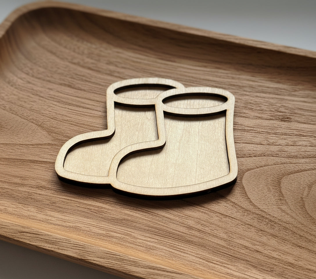 Clothing Theme Wooden Mini Sensory Bin Filler Tray - Crafted in Canada