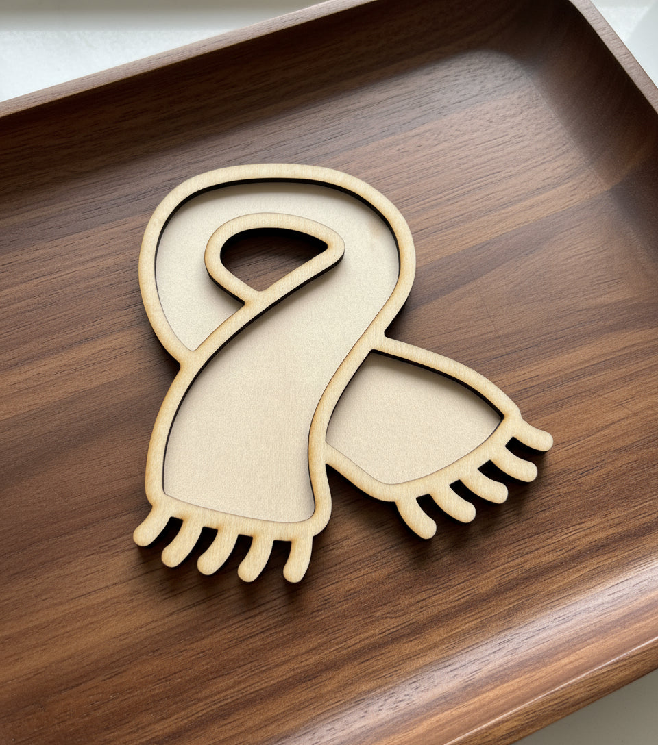 Clothing Theme Wooden Mini Sensory Bin Filler Tray - Crafted in Canada