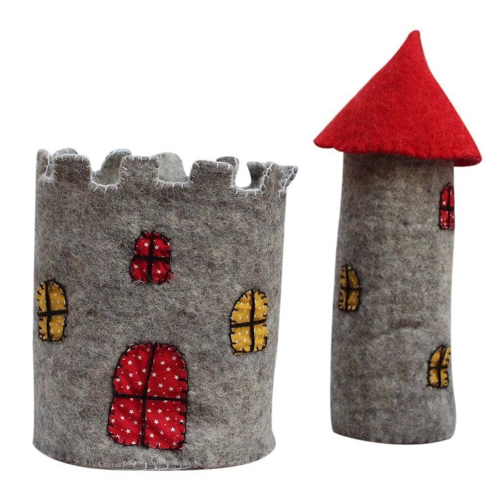 Global Crafts - 11" Handcrafted Felt Castle