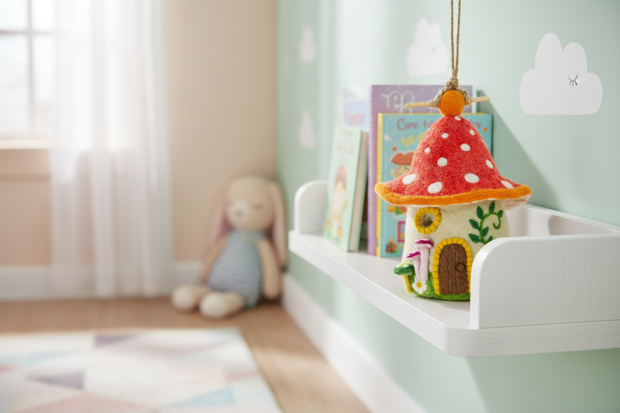 Whimsical Mushroom Bird Nester