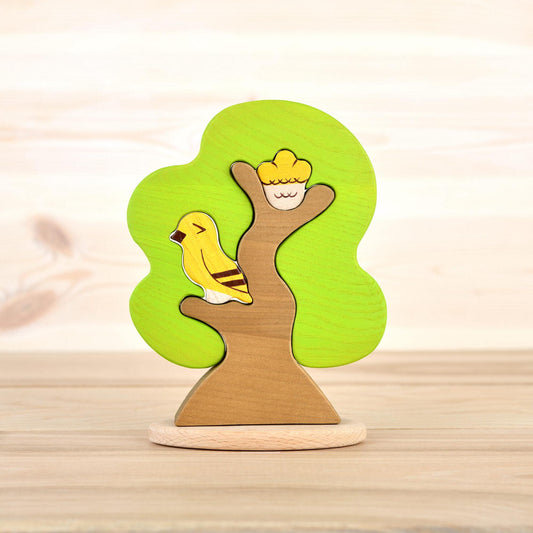 Wooden Tree with Birds Puzzle