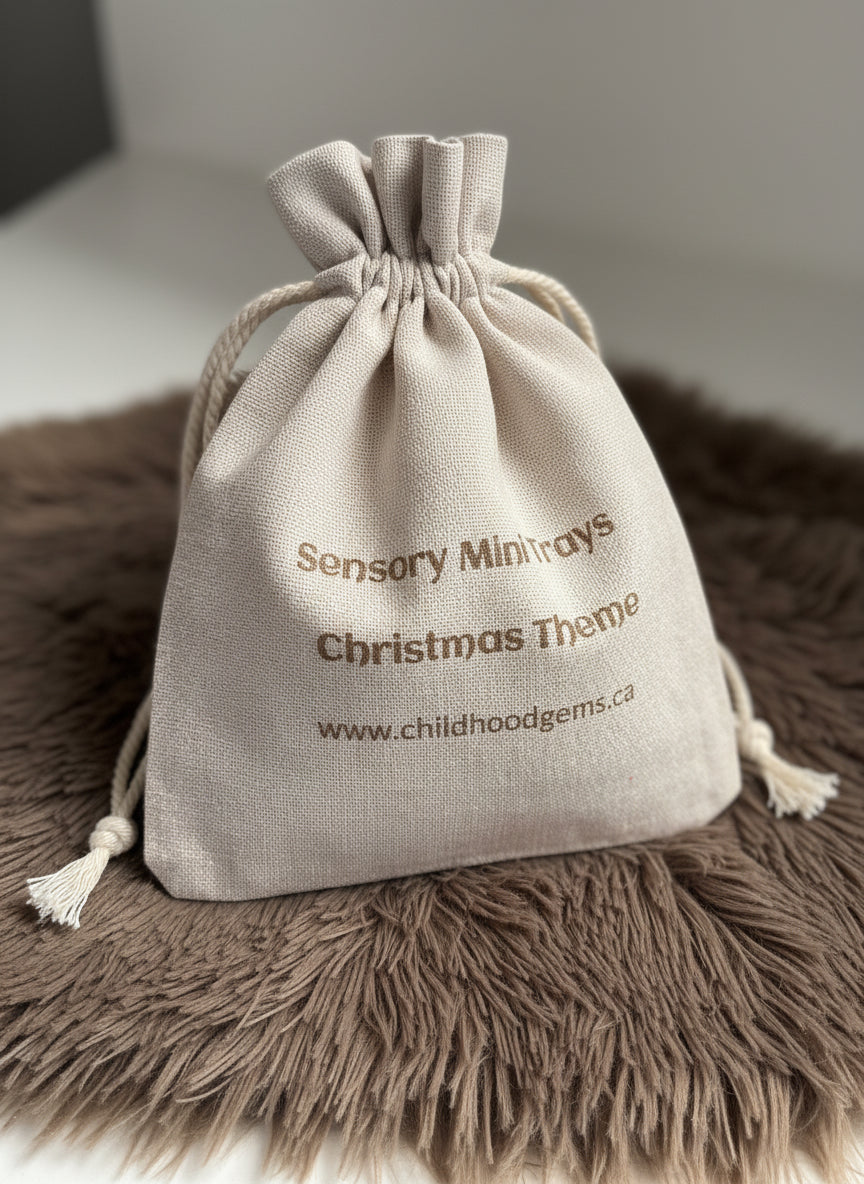 Christmas Theme Mini Sensory Bin Filler Tray - Crafted in Canada