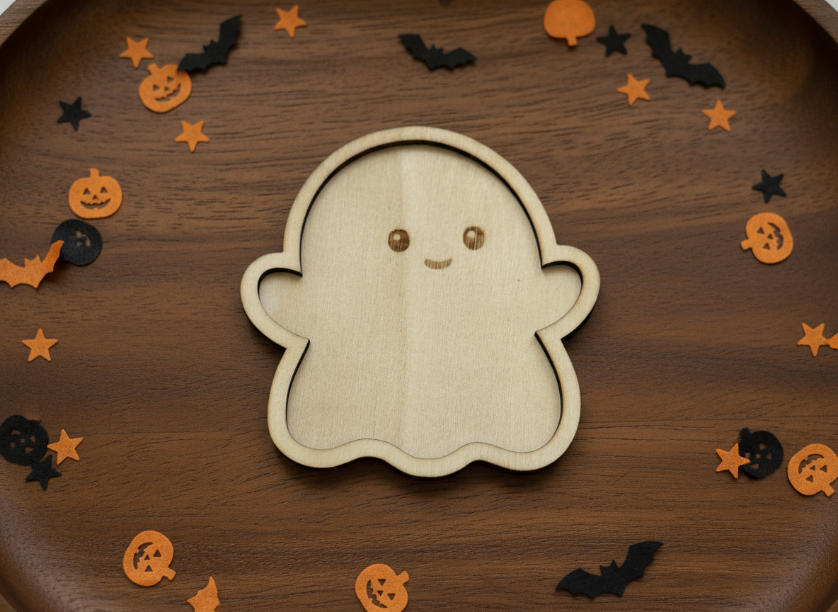 Halloween Theme Wooden Mini Sensory Bin Filler Tray - Crafted in Canada