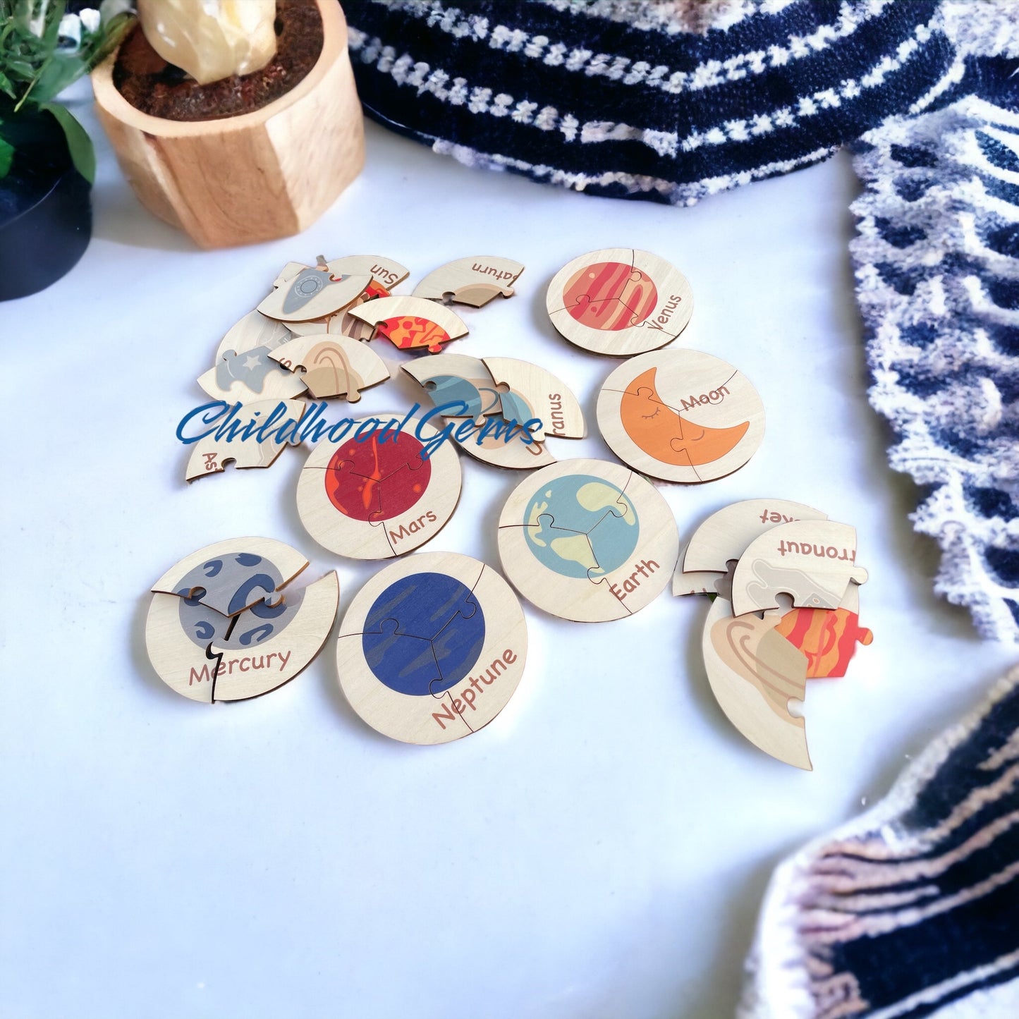 Wooden Planets & Solar Puzzle | Educational Toys For Toddlers