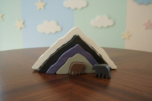 Wooden Nesting Stacker - Bear (Open-ended / Waldorf Play)