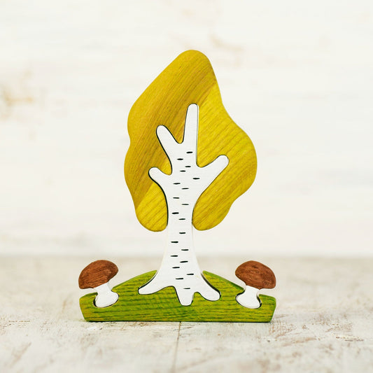 Wooden Caterpillar Birch Tree Puzzle
