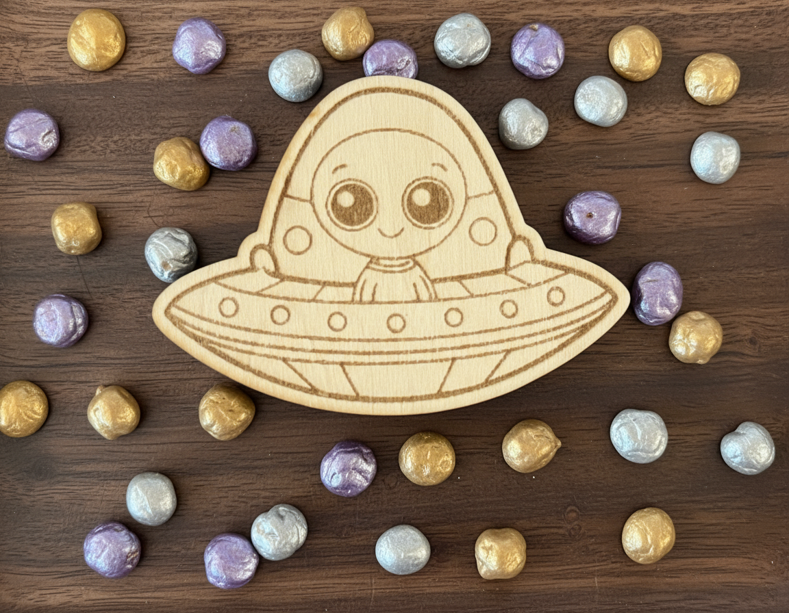 Space-Themed Wooden Sensory Play Props