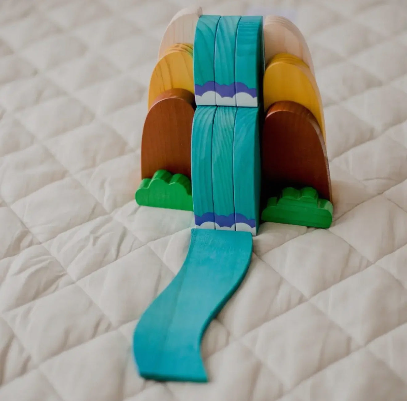 Wooden Waterfall Playset for Open-ended Play