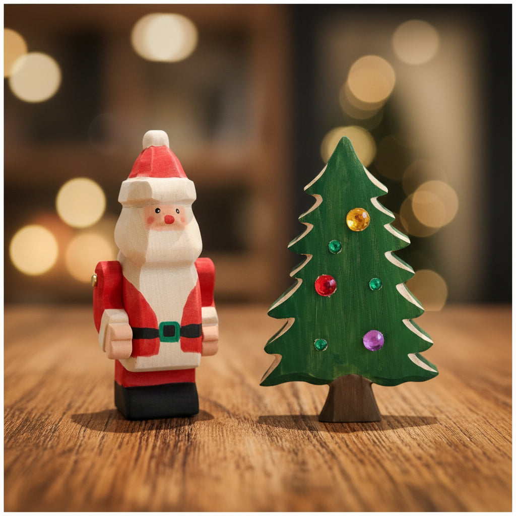 Wooden Christmas Decorative Toy Set (13pcs)