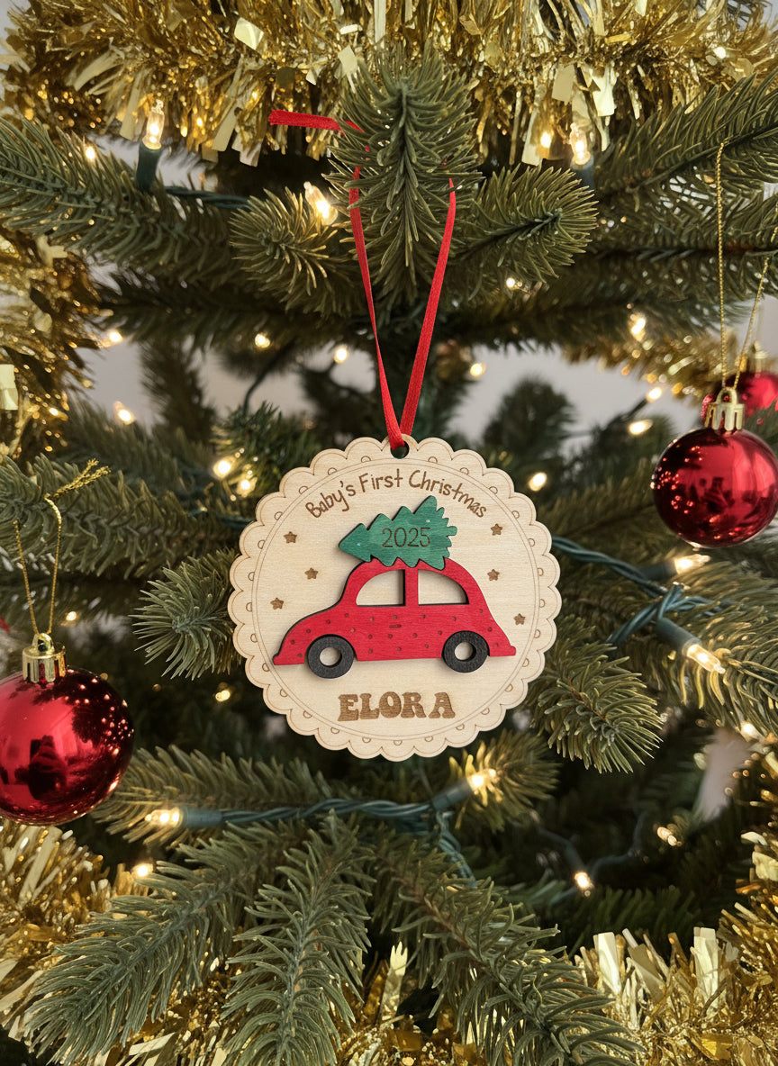 Customizable Baby’s First Christmas Ornament