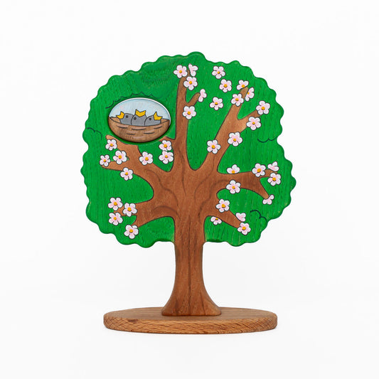 Waldorf Flower Tree 2-sided with birds and flowers