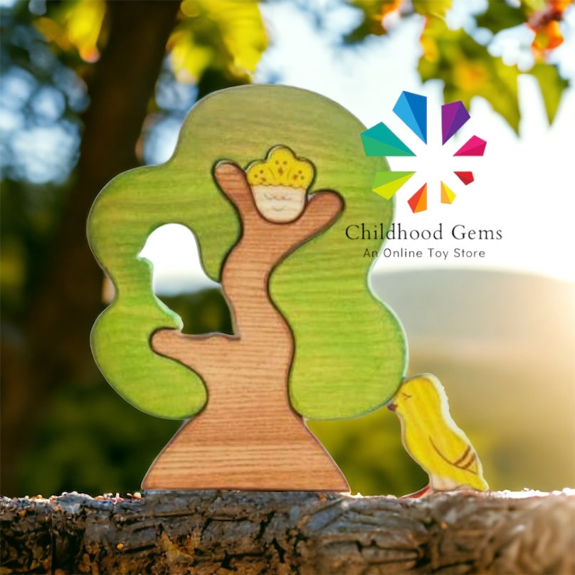 Wooden Tree with Birds Puzzle