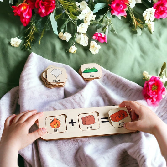 Mineral Elements Educational Wooden Puzzle For Toddlers / Kids