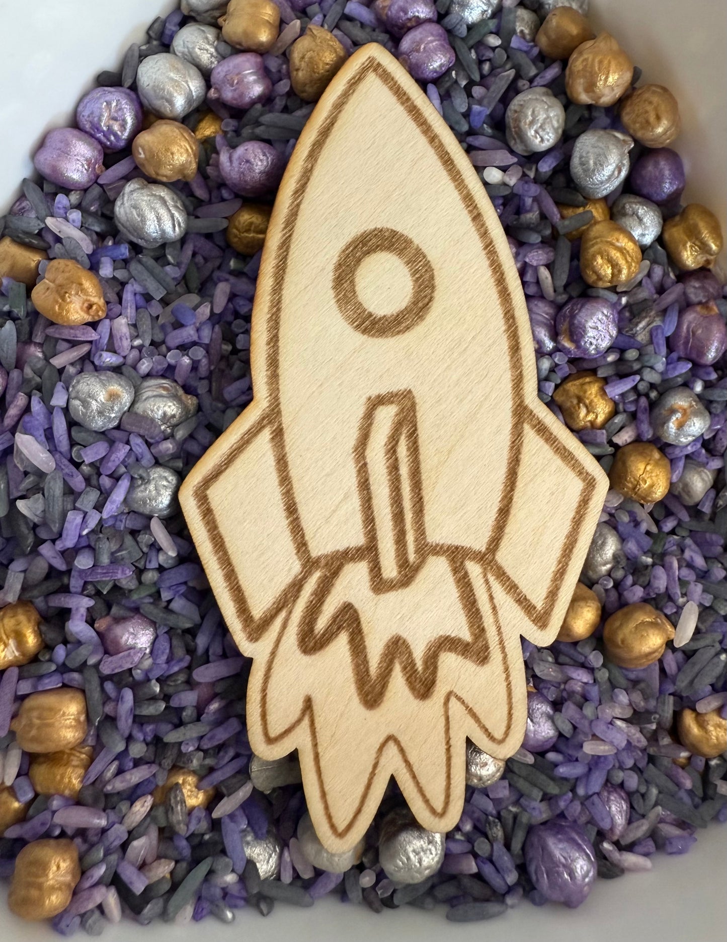 Space-Themed Wooden Sensory Play Props