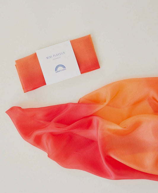 Mini Enchanted FIRE Playsilks  (21" x 21") by Sarah's Silk