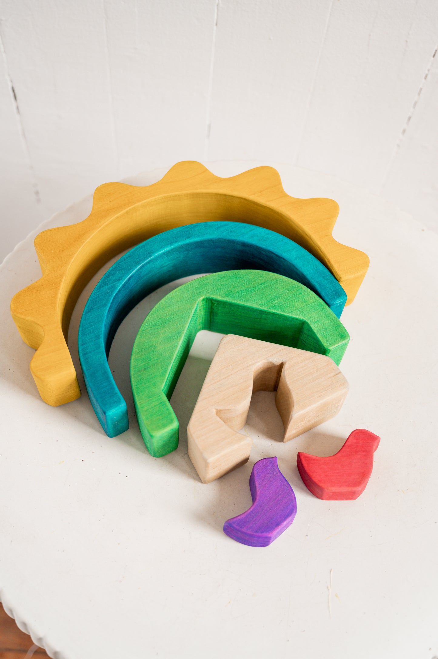 Wooden Bird Nesting Stacker for Children