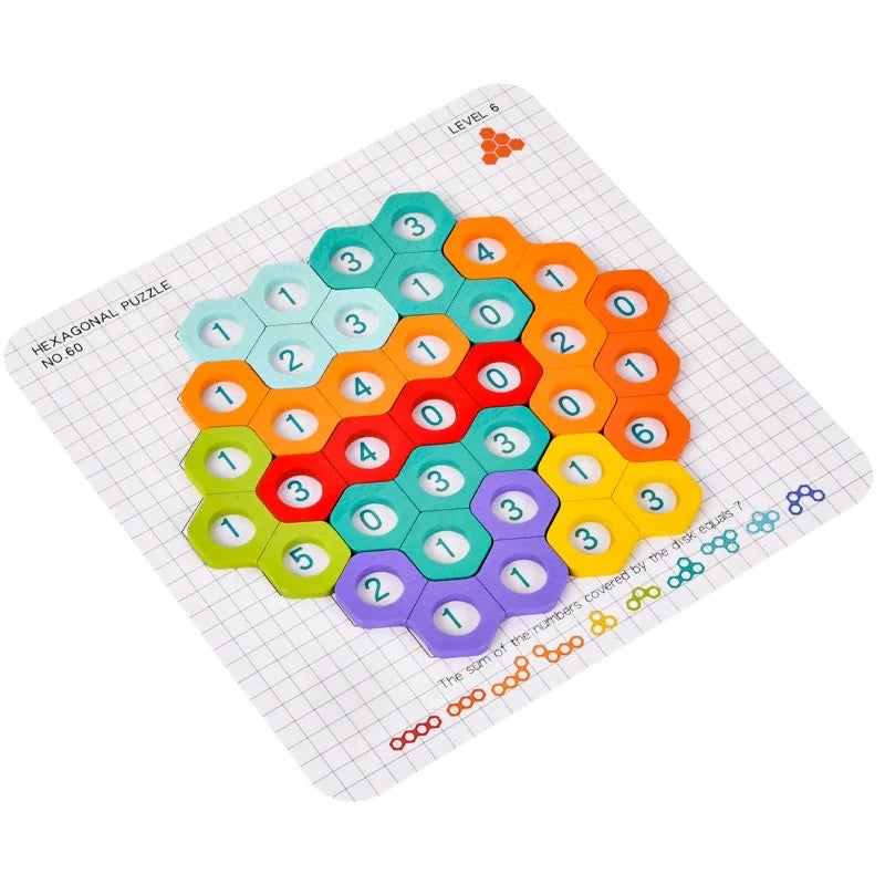 Bee Honeycomb Math Puzzle for Children