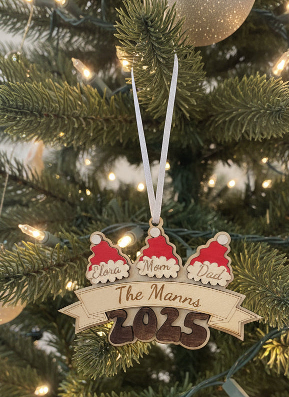 Customizable Family Christmas Ornament