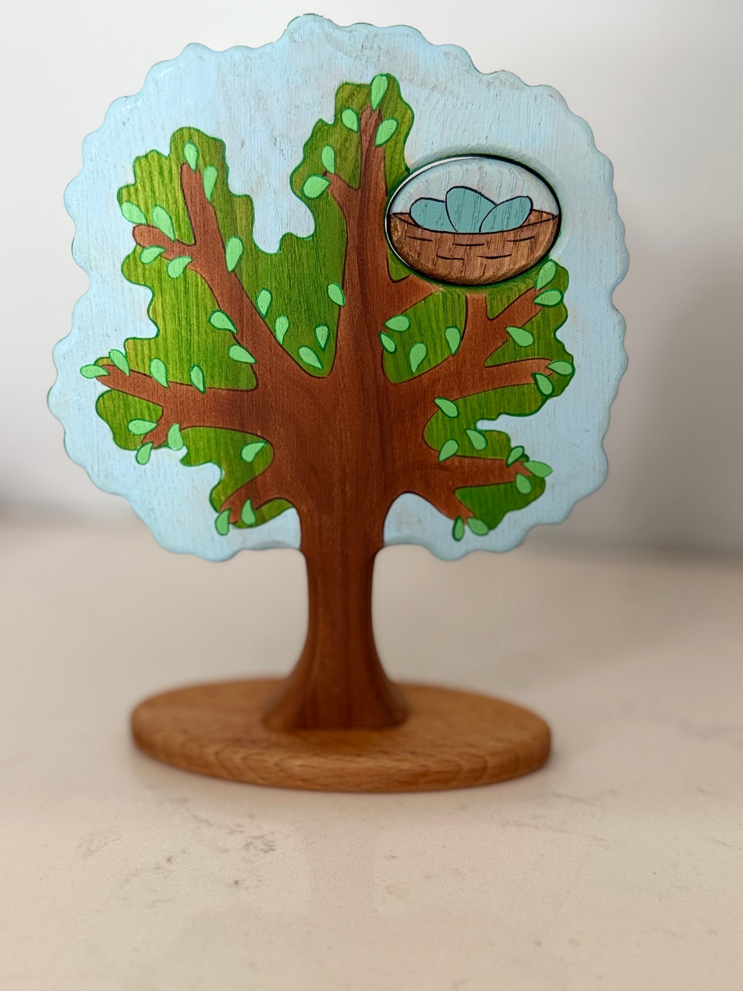 Waldorf Flower Tree 2-sided with birds and flowers