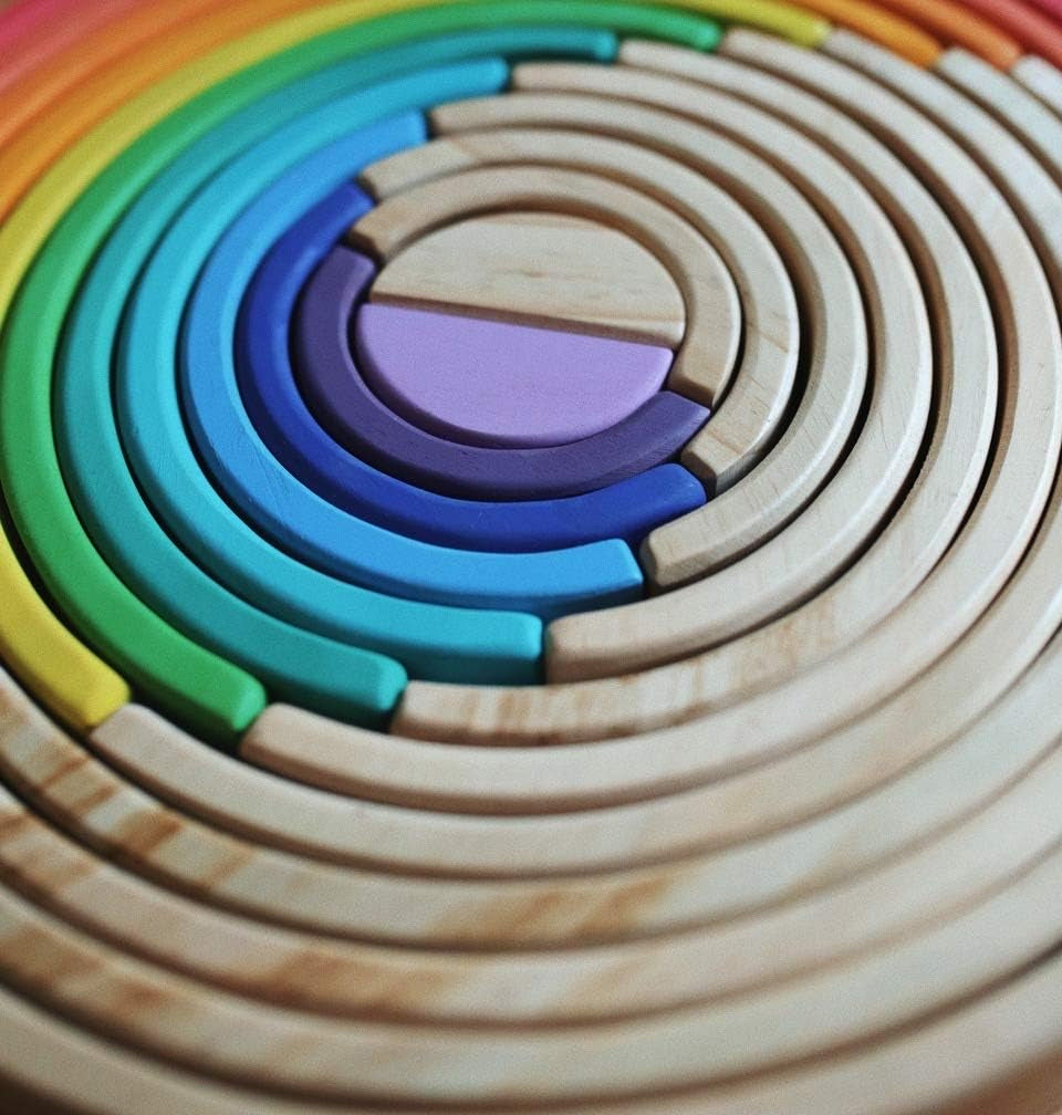 Large Natural Colour Wooden Stacker